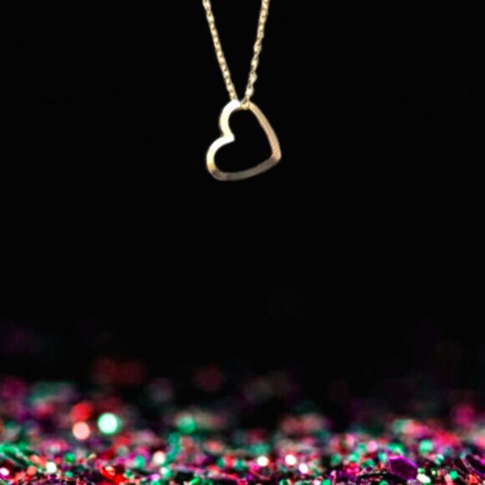 Gold Plated Light Dainty Heart Necklace - Picture 3 of 10